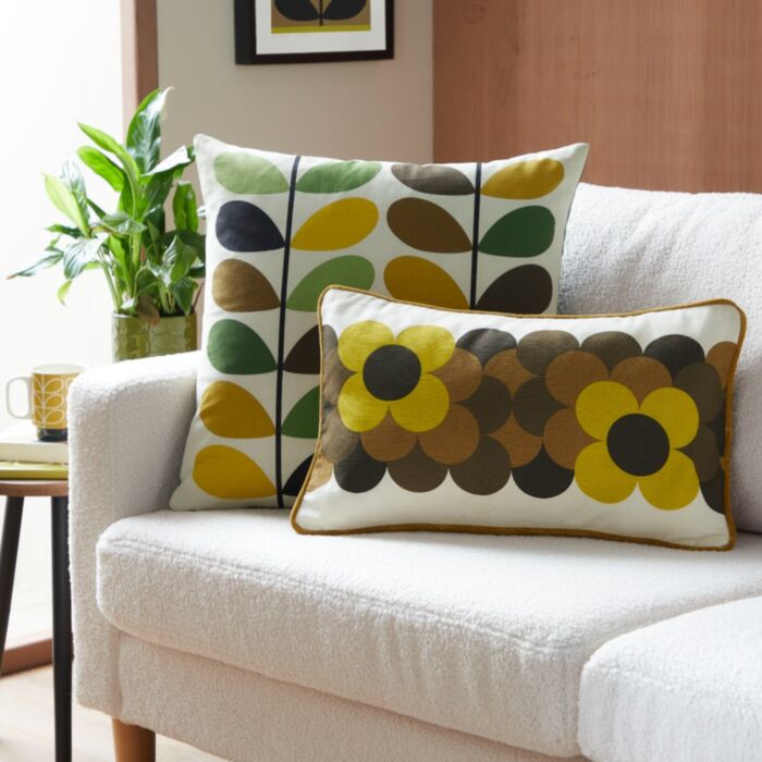 Ashley Wilde Orla Kiely Multi Stem Fern/Ochre 50x50cm Microfibre Cushion