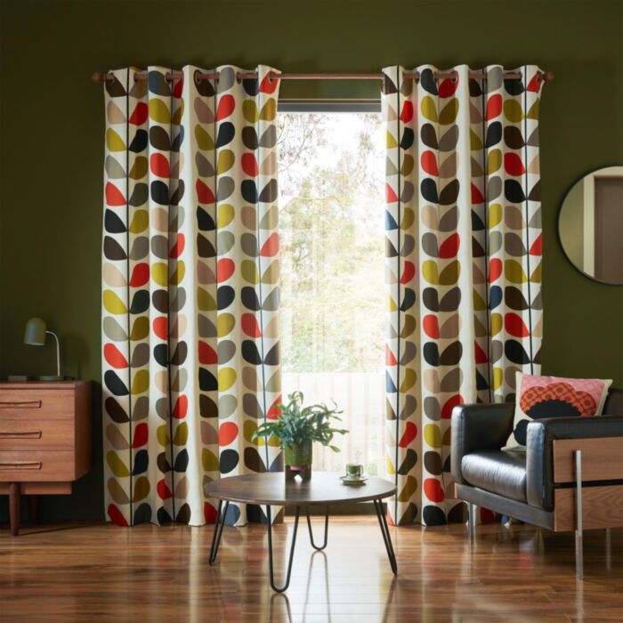 Ashley Wilde Orla Kiely Multi Stem Multi Ready Made Curtains
