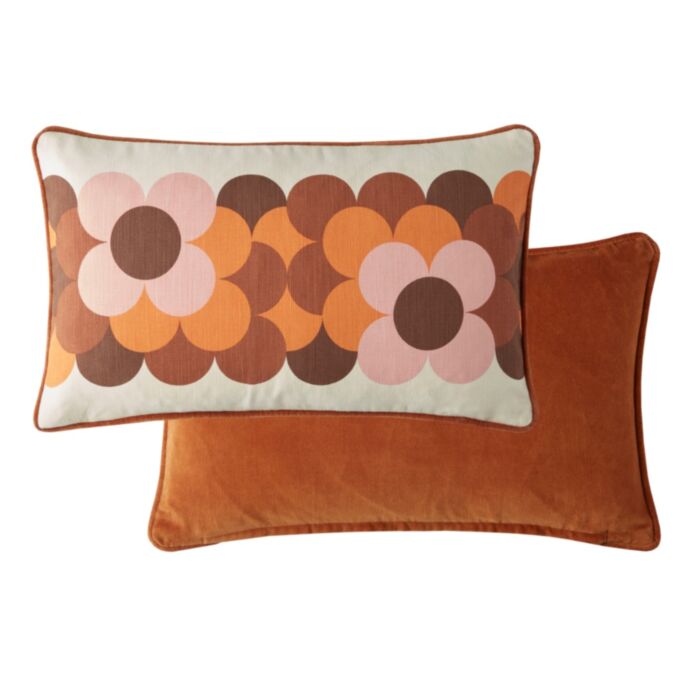 Ashley Wilde Orla Kiely Retro Flower Stripe Canyon 30x50cm Microfibre Cushion