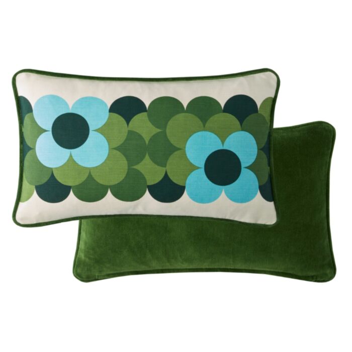 Ashley Wilde Orla Kiely Retro Flower Stripe Riviera 30x50cm Microfibre Cushion