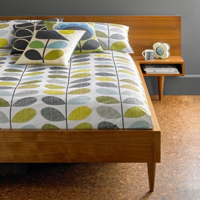 ashley wilde Orla Kiely Scribble Stem Duckegg/Seagrass Bedding