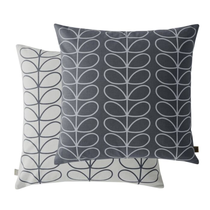Ashley Wilde Orla Kiely Small Linear Stem Cool Grey 50x50 Feather Cushion