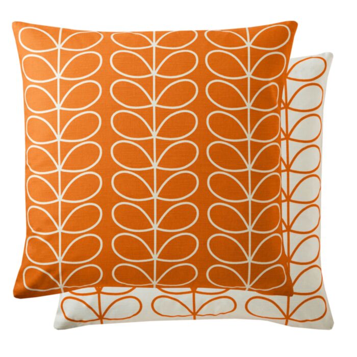 ashley wilde Orla Kiely Small Linear Stem Cushion Persimmon 50x50 Feather