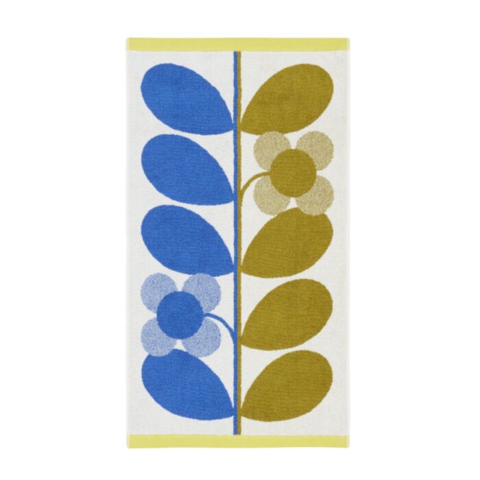 Ashley Wilde Orla Kiely Stem Bloom Duo Blue Fawn Towels