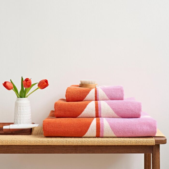 Ashley Wilde Orla Kiely Stem Bloom Duo Blush Towels