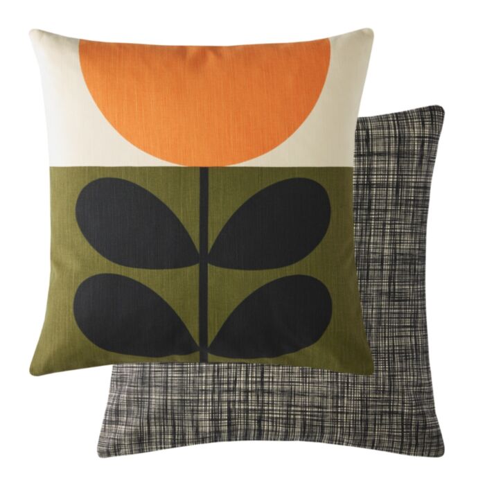 Ashley Wilde Orla Kiely Sunflower Orange 45x45cm Microfibre Cushion