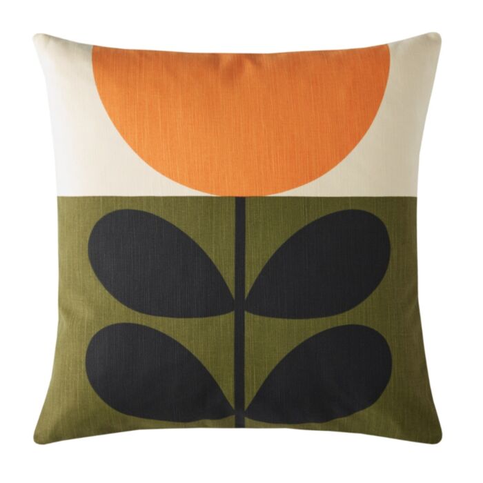 ashley wilde Orla Kiely Sunflower Orange 45x45cm Microfibre Cushion