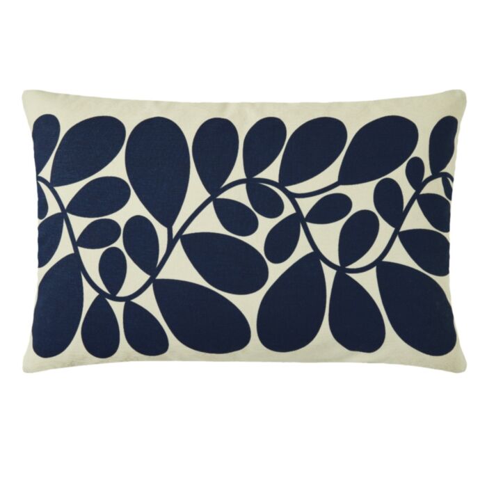 ashley wilde Orla Kiely Sycamore Stripe Space Blue/Olive 40x60cm Feather Cushion