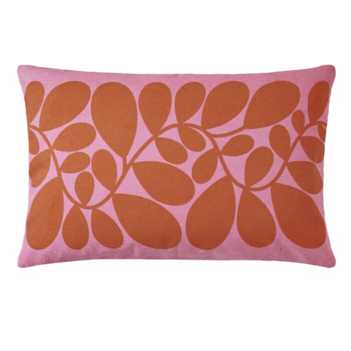 Ashley Wilde Orla Kiely Sycamore Stripe Tomato/Pink 40x60cm Feather Cushion