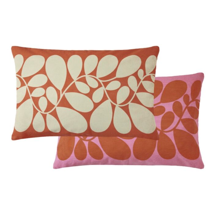 Ashley Wilde Orla Kiely Sycamore Stripe Tomato/Pink 40x60cm Feather Cushion