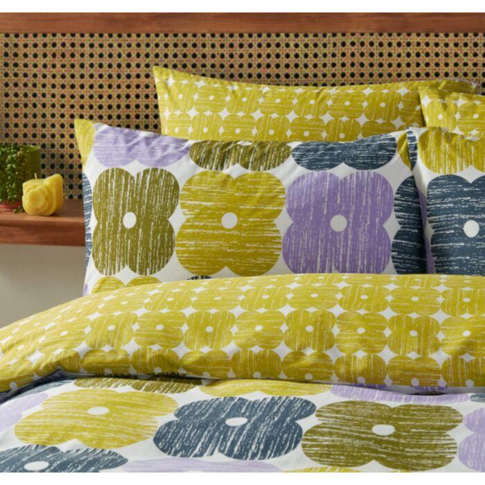 Ashley Wilde Orla Kiely Textured Flower Lilac/moss Bedding