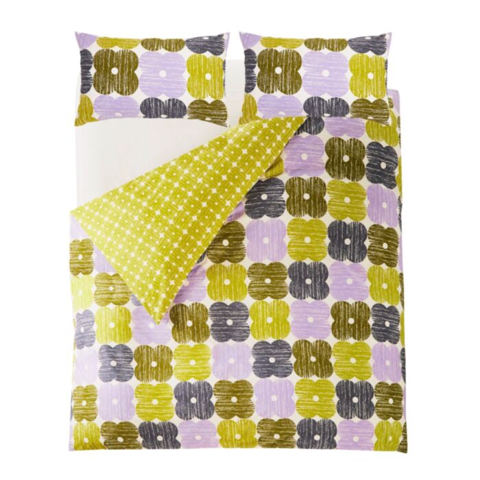 Ashley Wilde Orla Kiely Textured Flower Lilac/moss Bedding