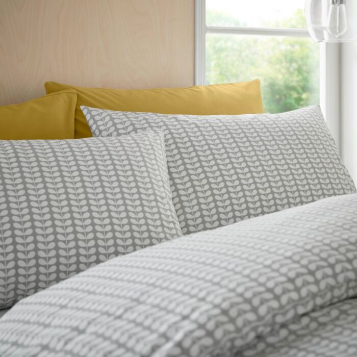 Ashley Wilde Orla Kiely Tiny Stem Light Cool Grey Bedding