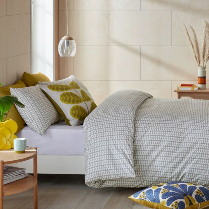 Ashley Wilde Orla Kiely Tiny Stem Light Cool Grey Bedding
