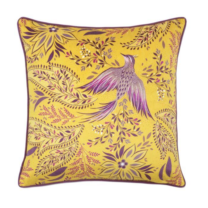 ashley wilde Sara Miller Bird Of Paradise Saffron 50x50cm Feather Cushion