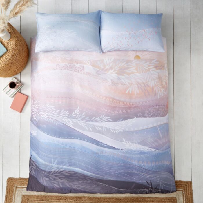 Ashley Wilde Sara Miller Coastal Dawn Blue/blush Bedding