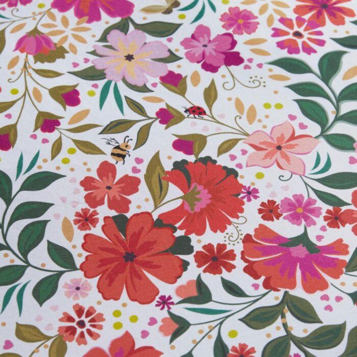 Ashley Wilde Sara Miller Ditsy Floral White/deep Mulberry Bedding