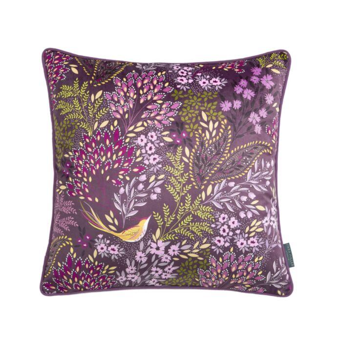 ashley wilde Sara Miller Songbird Plum 50x50cm Feather Cushion