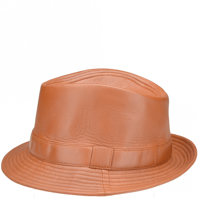 ashwood leather All Leather Gentleman's Hat Tan : GH-1