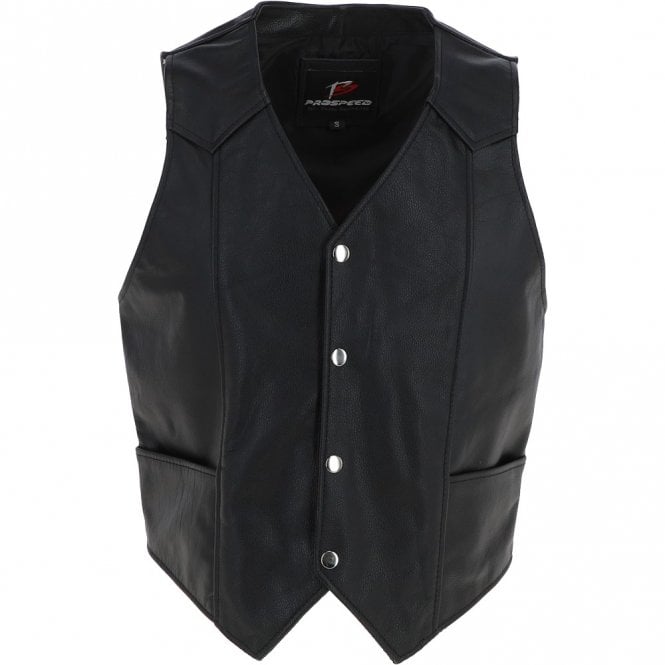 ashwood leather All Leather Waistcoat Black : G-W/C 201