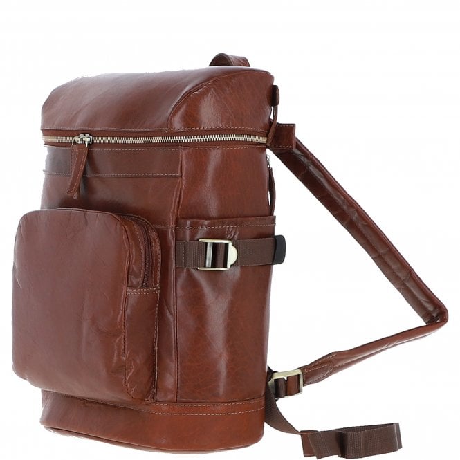 Ashwood Leather Ashwood Classic Leather Laptop Rucksack Chestnut: Q-45