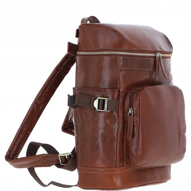 Ashwood Leather Ashwood Classic Leather Laptop Rucksack Chestnut: Q-45