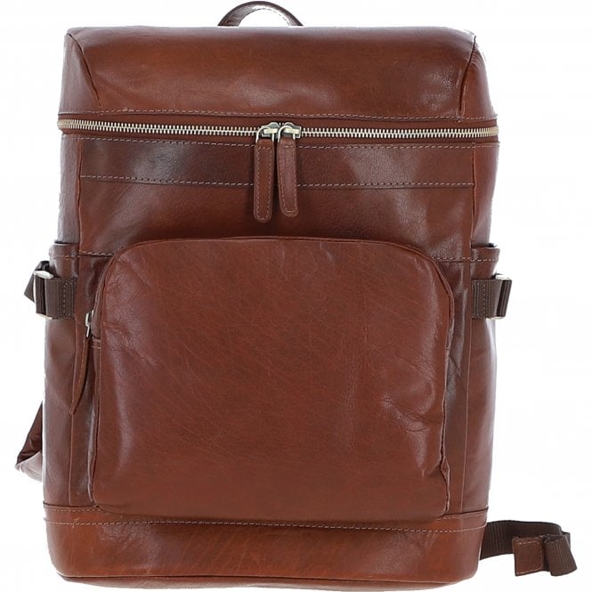 ashwood leather Ashwood Classic Leather Laptop Rucksack Chestnut: Q-45