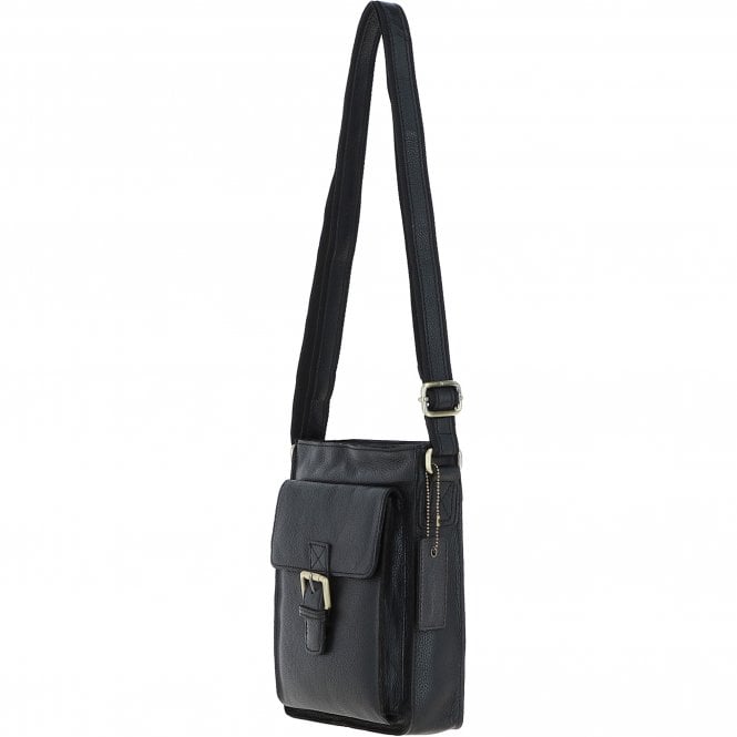 Ashwood Leather Ashwood Classic Leather Side Bag Black: Q-41