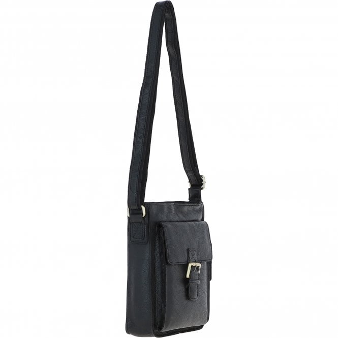 Ashwood Leather Ashwood Classic Leather Side Bag Black: Q-41
