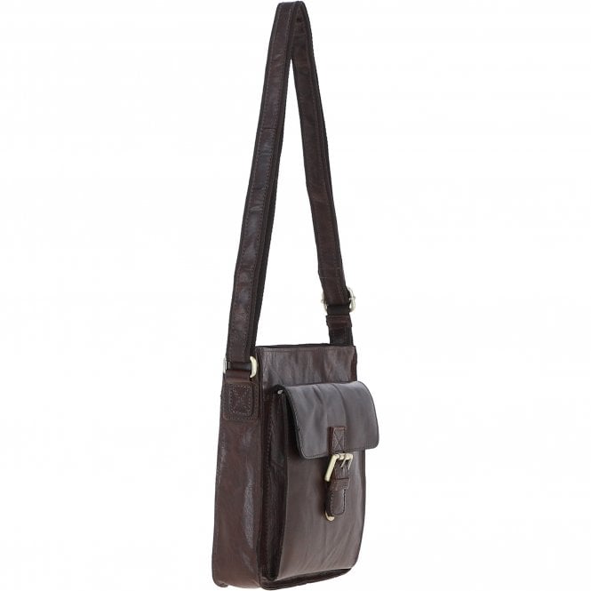 Ashwood Leather Ashwood Classic Leather Side Bag Brandy: Q-41