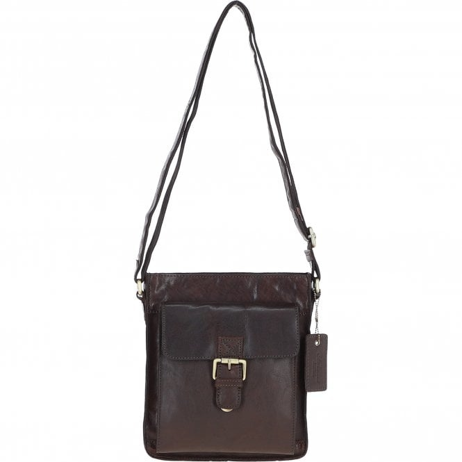 ashwood leather Ashwood Classic Leather Side Bag Brandy: Q-41