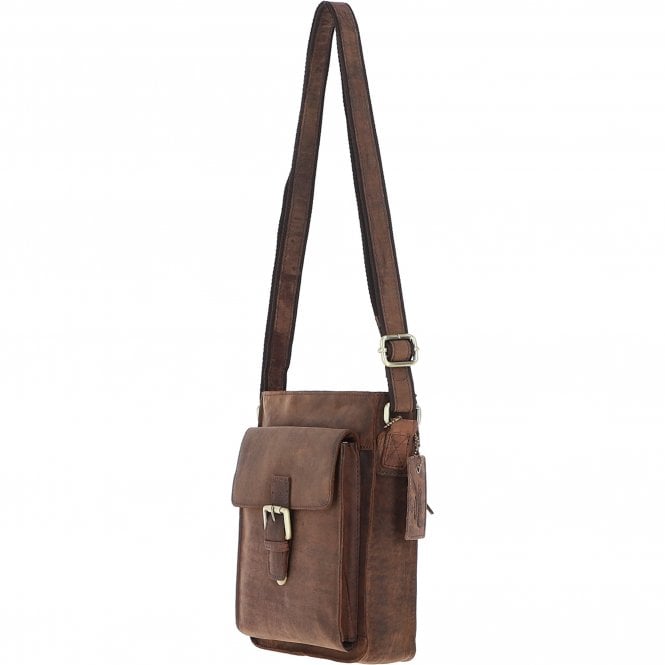 Ashwood Leather Ashwood Classic Leather Side Bag Brown: Q-41