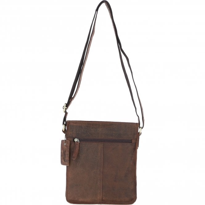 Ashwood Leather Ashwood Classic Leather Side Bag Brown: Q-41