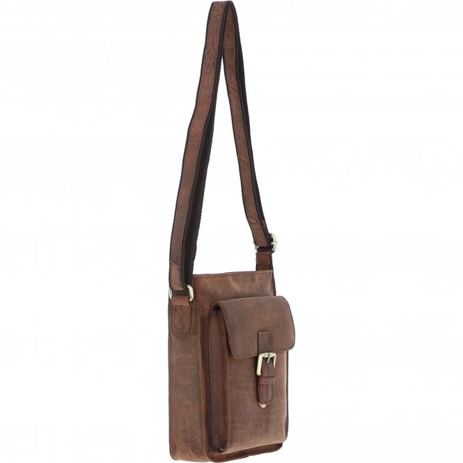 Ashwood Leather Ashwood Classic Leather Side Bag Brown: Q-41