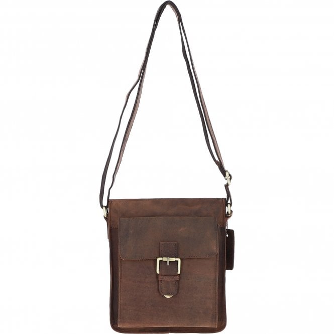 ashwood leather Ashwood Classic Leather Side Bag Brown: Q-41