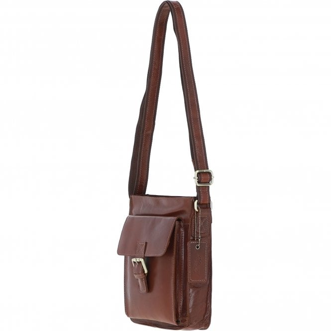 Ashwood Leather Ashwood Classic Leather Side Bag Chestnut: Q-41