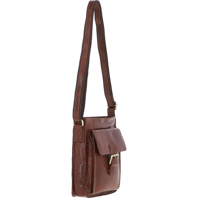 Ashwood Leather Ashwood Classic Leather Side Bag Chestnut: Q-41