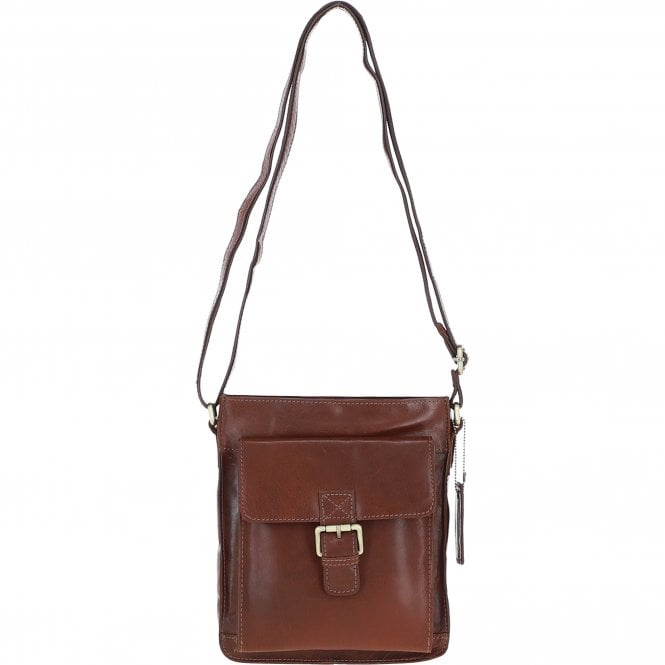 ashwood leather Ashwood Classic Leather Side Bag Chestnut: Q-41