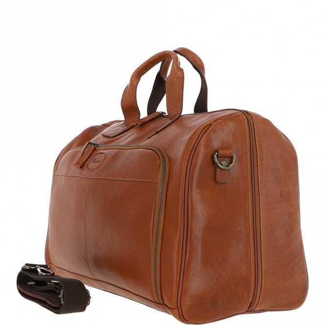 Ashwood Leather Ashwood Hi Veg Leather Flight-Cabin Weekend Holdall Tempo Tan : 8150