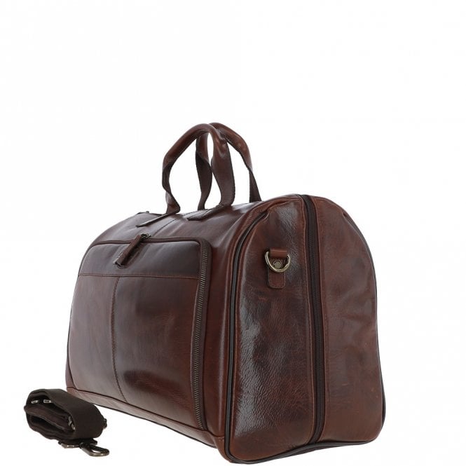 Ashwood Leather Ashwood Hi Veg Leather Flight-Cabin Weekend Holdall Tempo Brown : 8150