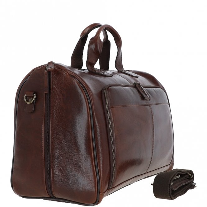 Ashwood Leather Ashwood Hi Veg Leather Flight-Cabin Weekend Holdall Tempo Brown : 8150