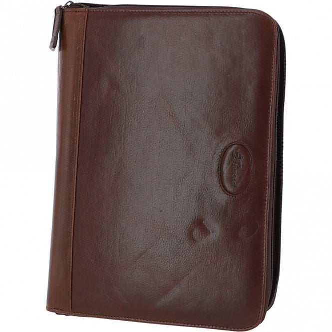 Ashwood Leather Ashwood Hi Veg Leather Tablet Holder And A4 Sleeve Section Tempo Brown: 8141