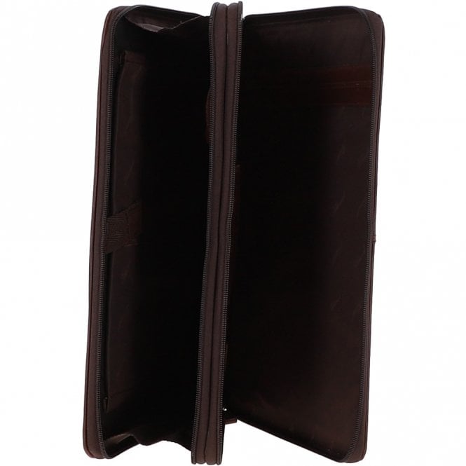Ashwood Leather Ashwood Hi Veg Leather Tablet Holder And A4 Sleeve Section Tempo Brown: 8141