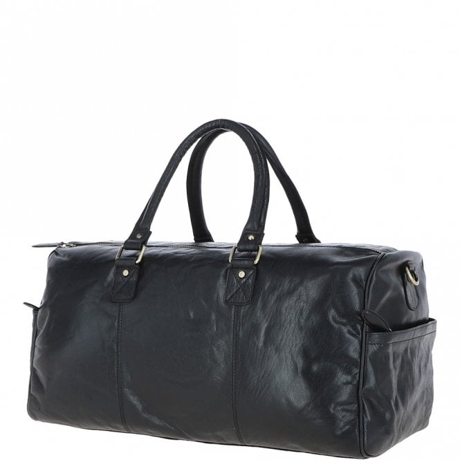 Ashwood Leather Ashwood Large Leather Holdall Black : G-30