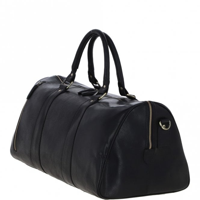 Ashwood Leather Ashwood Large Leather Holdall – Black: T-77