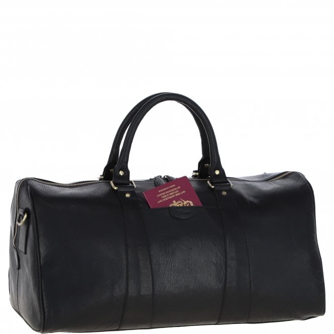 Ashwood Leather Ashwood Large Leather Holdall – Black: T-77