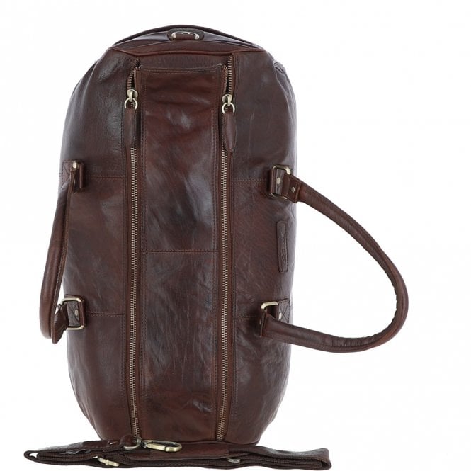 Ashwood Leather Ashwood Large Leather Holdall Brandy : G-30