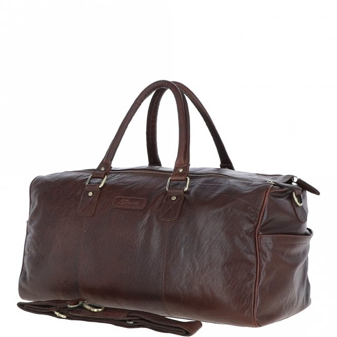 Ashwood Leather Ashwood Large Leather Holdall Brandy : G-30