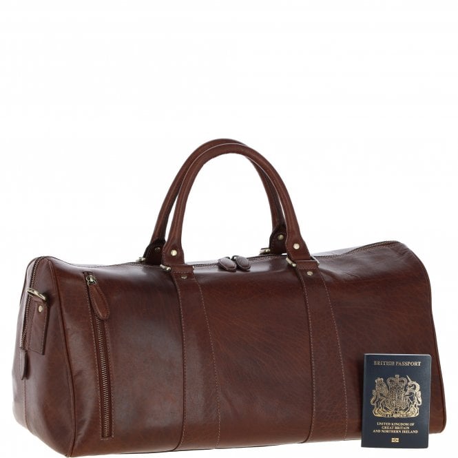 Ashwood Leather Ashwood Large Leather Holdall – Chestnut Tan: T-77