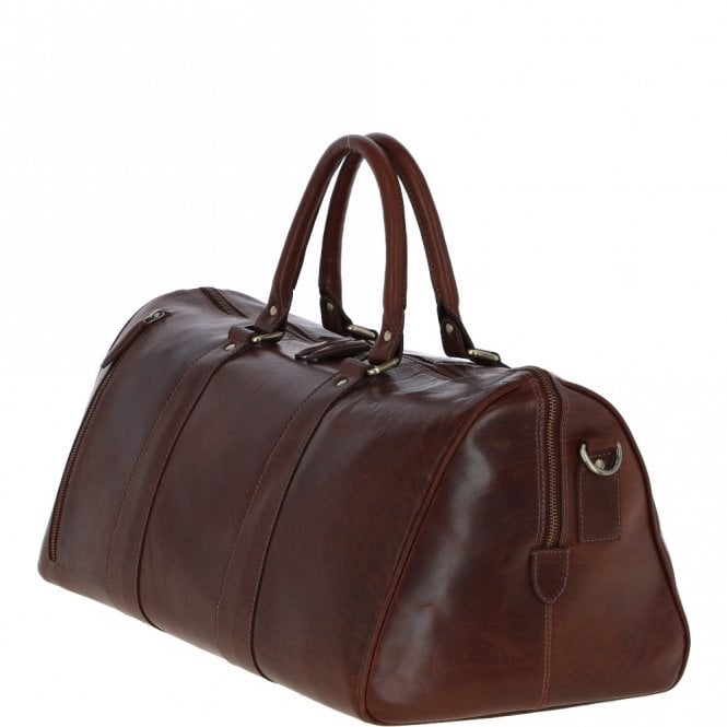 Ashwood Leather Ashwood Large Leather Holdall – Chestnut Tan: T-77